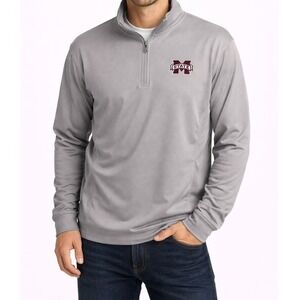 Vansport Mississippi State Bulldogs Pullover Shirt Adult Small Grey Athletic